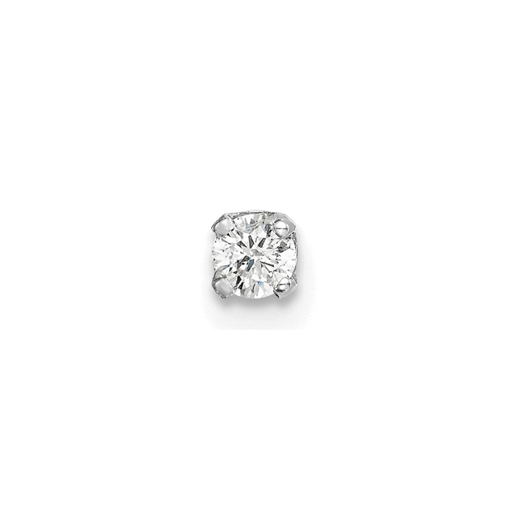 14k White Gold AA Quality Complete Diamond Stud Earring - 2