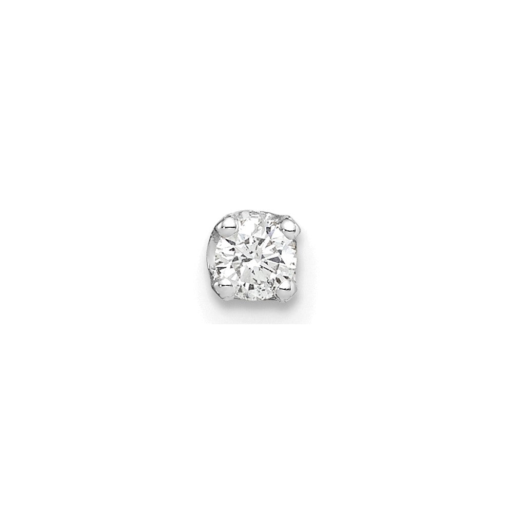 14k White Gold AA Quality Complete Diamond Stud Earring - 10