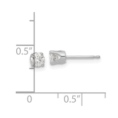 14k White Gold AA Quality Complete Diamond Stud Earring