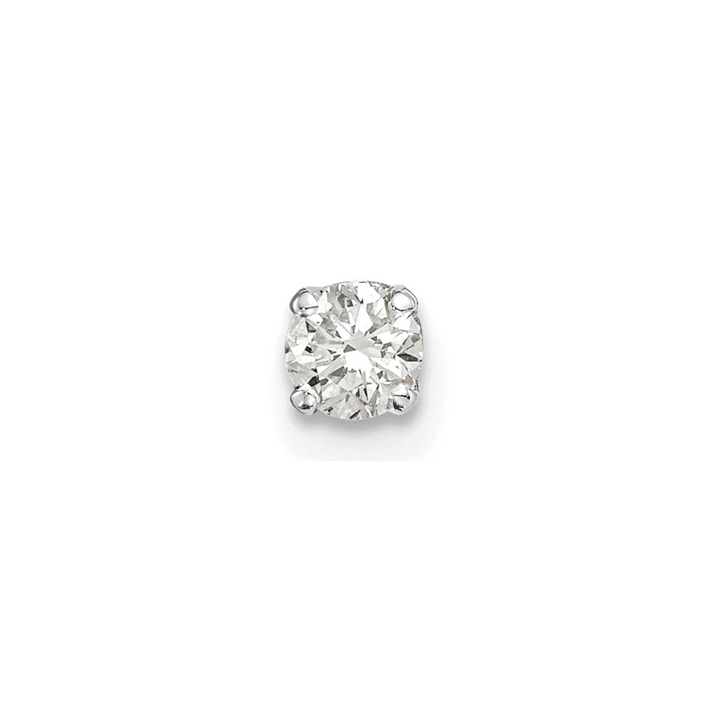 14k White Gold AA Quality Complete Diamond Stud Earring - 3