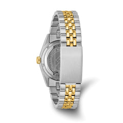 Mens Charles Hubert IP-plated Two-tone Black Dial Watch