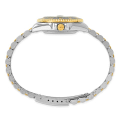Ladies Charles Hubert Two-tone Stainless Steel Black Dial Watch - 3