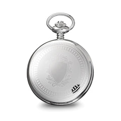 Charles Hubert Stainless Steel White Dial Pocket Watch - 5