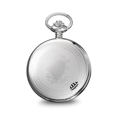 Charles Hubert Stainless Steel Black Dial Pocket Watch