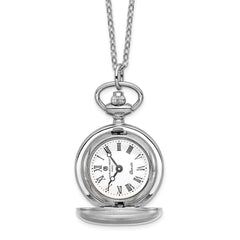 Ladies Charles Hubert Satin Chrome Finish Brass Pendant Watch
