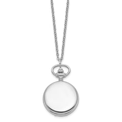 Ladies Charles Hubert Polished Chrome-finish Brass Pendant Watch