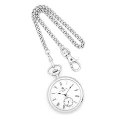 Charles Hubert Stainless Steel Open Face Pocket Watch - 3