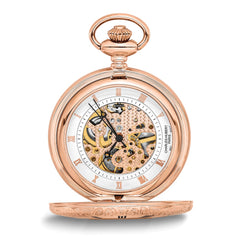 Charles Hubert Rose Gold-finish Brass Window Cover Pocket Watch