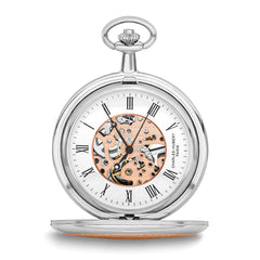 Charles Hubert Two-tone Rose Finish 17Jewel Brass Pocket Watch