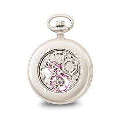 Charles Hubert Chrome-finish Brass Open Face Pocket Watch
