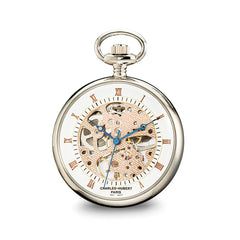 Charles Hubert Chrome-finish Brass Open Face Pocket Watch