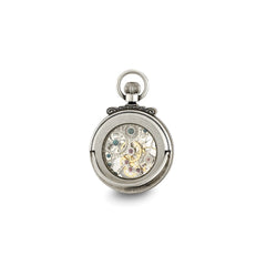Charles Hubert Antique Chrome-finish Brass Skeleton Pocket Watch