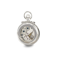 Charles Hubert Polished Finish Off-white Dial Open Face Pocket Watch