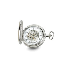 Charles Hubert Gold-finish Brass Two-tone Skeleton Dial Pocket Watch