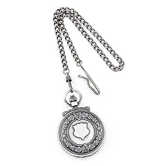Charles Hubert Antique Chrome-finish Skeleton Pocket Watch