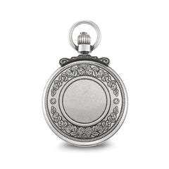 Charles Hubert Antique Chrome-finish Steam Engine Pocket Watch