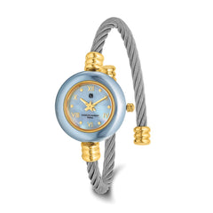 Charles Hubert Gold-finish 7 Color Bezels Stainless Steel Bangle Watch