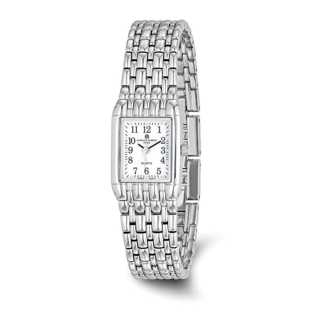 Charles Hubert Chrome-finish White Dial Quartz Watch - 2
