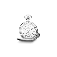 Charles Hubert Stainless Steel White Dial Pocket Watch - 2