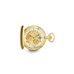 Charles Hubert IP-plated Stainless Steel Skeleton Dial Pocket Watch - 2