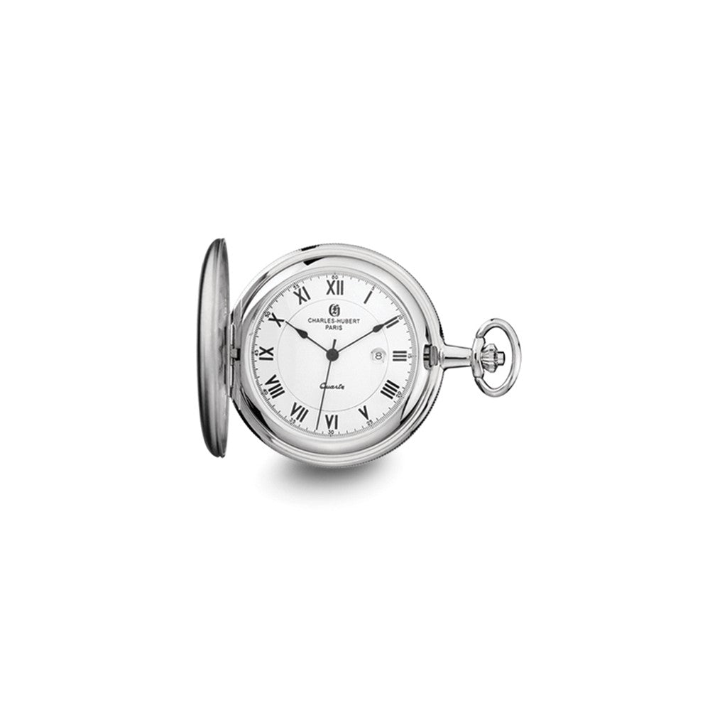 Charles Hubert Chrome-finish White Dial Pocket Watch - 2