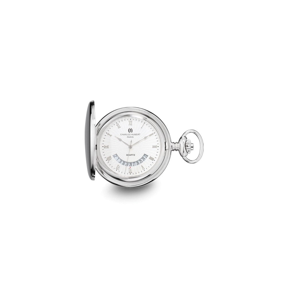 Charles Hubert Chrome-finish White Dial Pocket Watch - 5