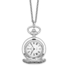 Charles Hubert Two-tone Floral Design Pendant Watch - 3