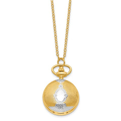 Charles Hubert Two-tone Shield Design Pendant Watch