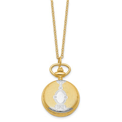 Charles Hubert Two-tone Shield Design Pendant Watch