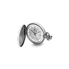 Charles Hubert Antiqued Floral Design Pocket Watch