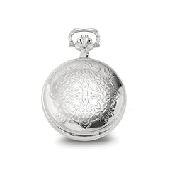Charles Hubert Chrome-finish Floral Design Pocket Watch - 2