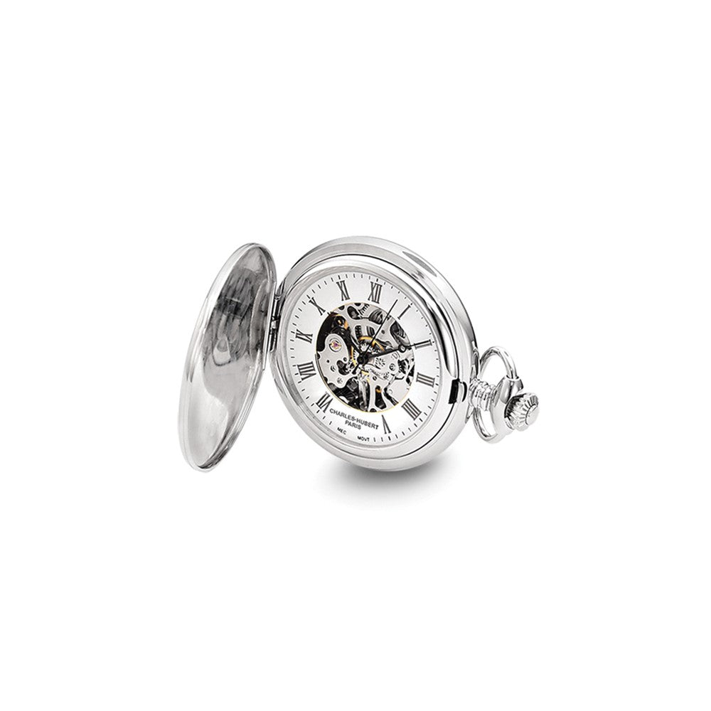 Charles Hubert Chrome-finish Oval Design Pocket Watch - 2