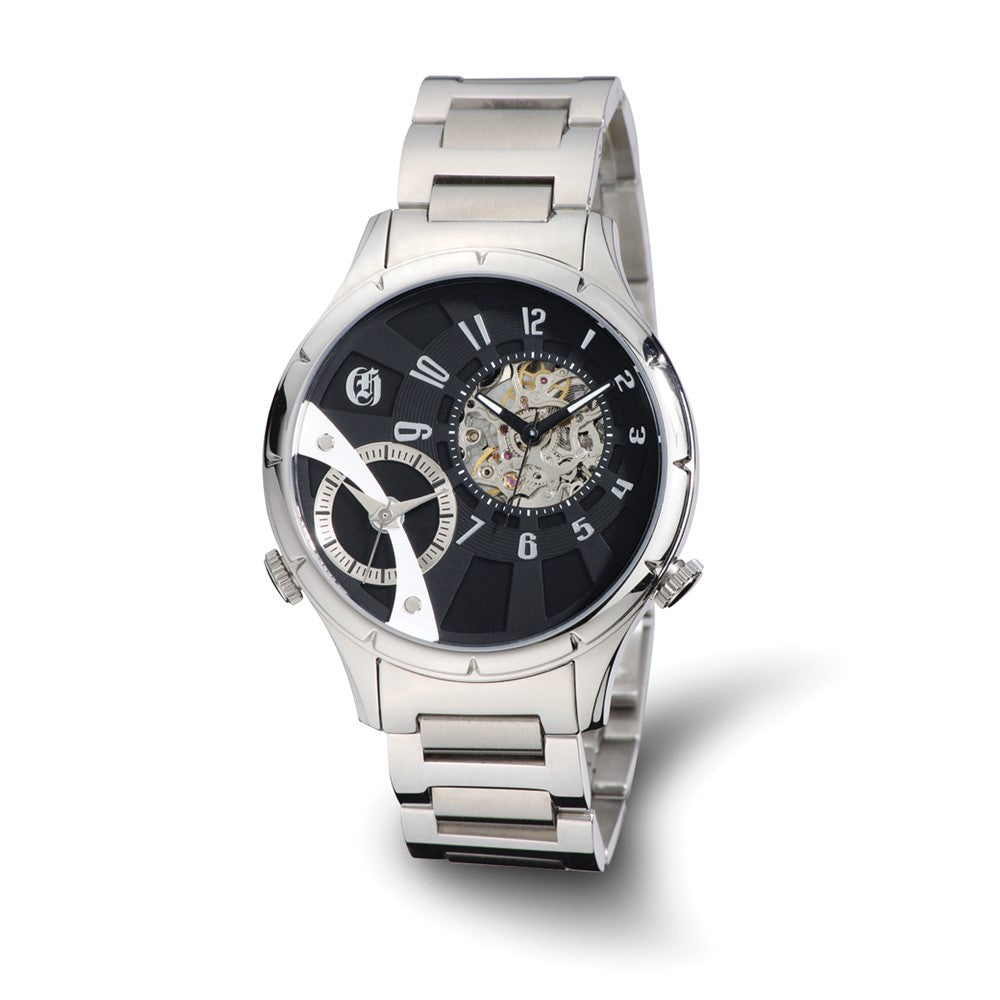 Mens Charles Hubert Stainless Steel 44mm Dual Time Watch - 2