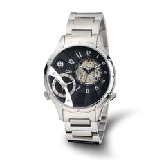 Mens Charles Hubert Stainless Steel 44mm Dual Time Watch - 2