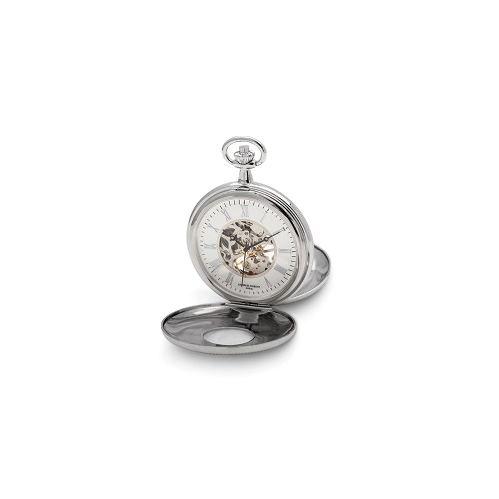 Charles Hubert Chrome-finish White Dial Pocket Watch - 6