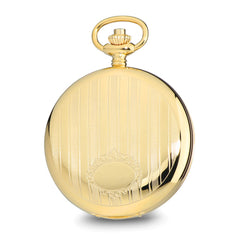 Charles Hubert Gold-finish White Skeleton Dial 53mm Pocket Watch