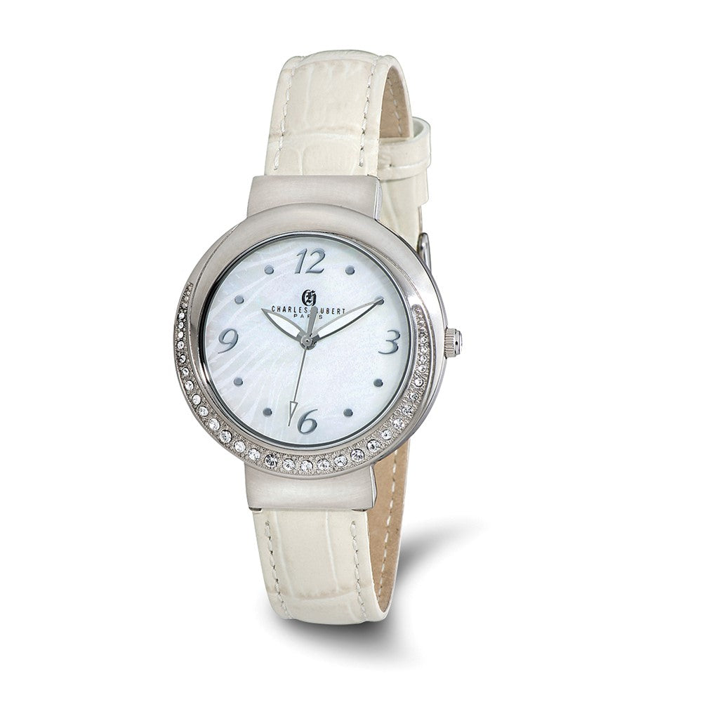Ladies Charles Hubert Stainless Steel Leather Band 38mm Watch - 2