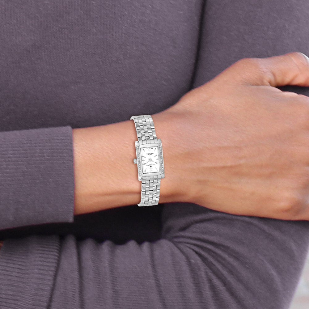Ladies Charles Hubert Solid Stainless Steel White Dial 20x25mm Watch