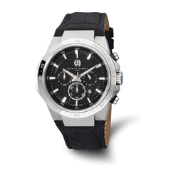 Mens Charles Hubert Stainless Steel Chrono Black Dial Solar-powered Watch