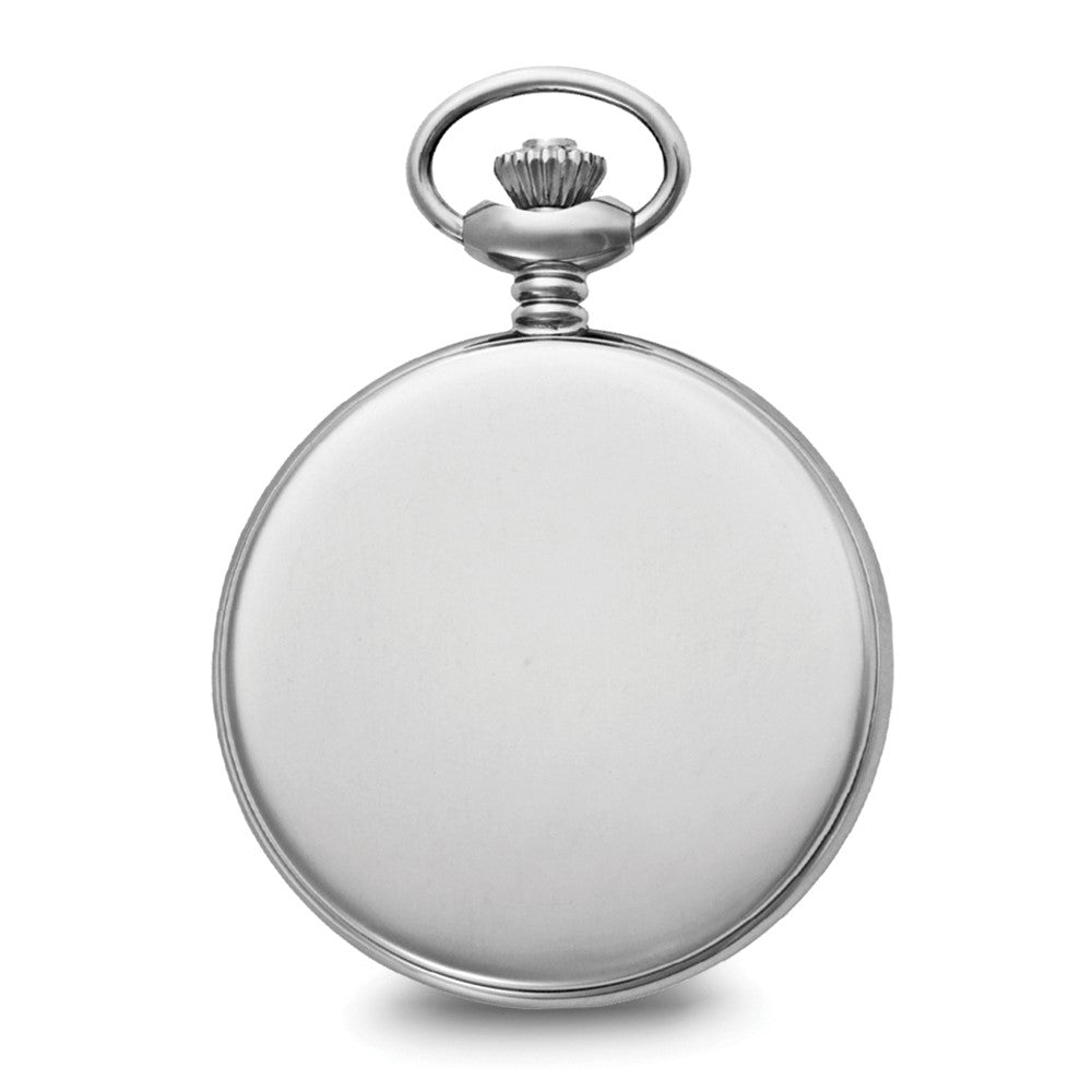 Charles Hubert Stainless Steel Hunter Case Tritium Quartz Pocket Watch