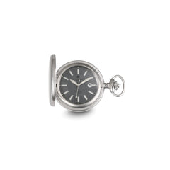 Charles Hubert Stainless Steel Hunter Case Tritium Quartz Pocket Watch