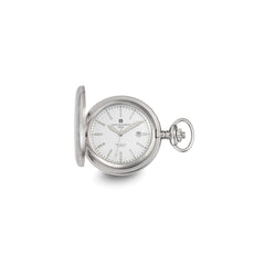 Charles Hubert Stainless Steel Hunter Case Tritium Quartz Pocket Watch - 2