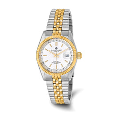 Mens Charles Hubert IP-plated Two-tone Off White Dial Watch