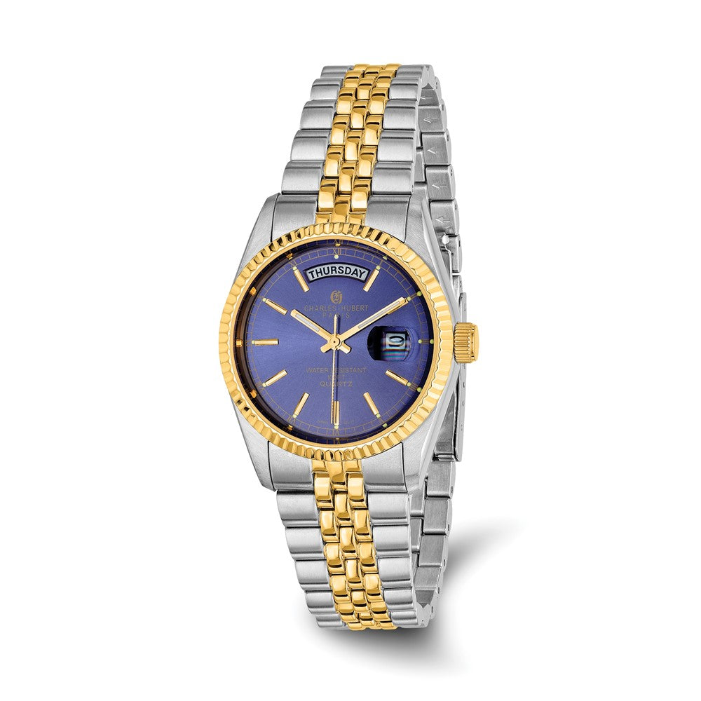 Mens Charles Hubert Two-tone Stainless Steel Blue Dial Watch - 2