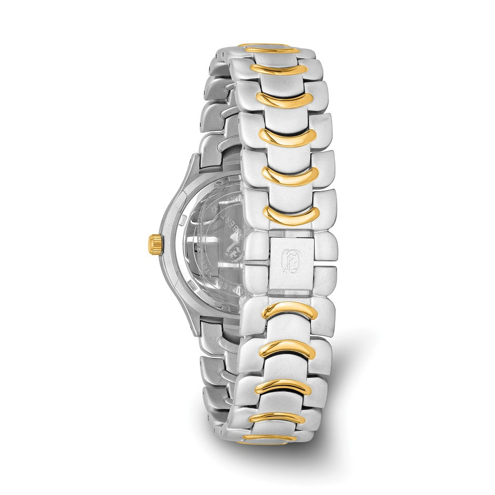 Mens Charles Hubert Two-tone Brass White Dial Watch