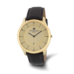 Charles Hubert IP-plated Stainless Steel Champagne Dial Watch