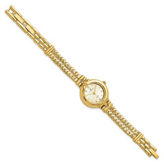 Ladies Charles Hubert Gold-finish Gold Dial Chain Bracelet Watch