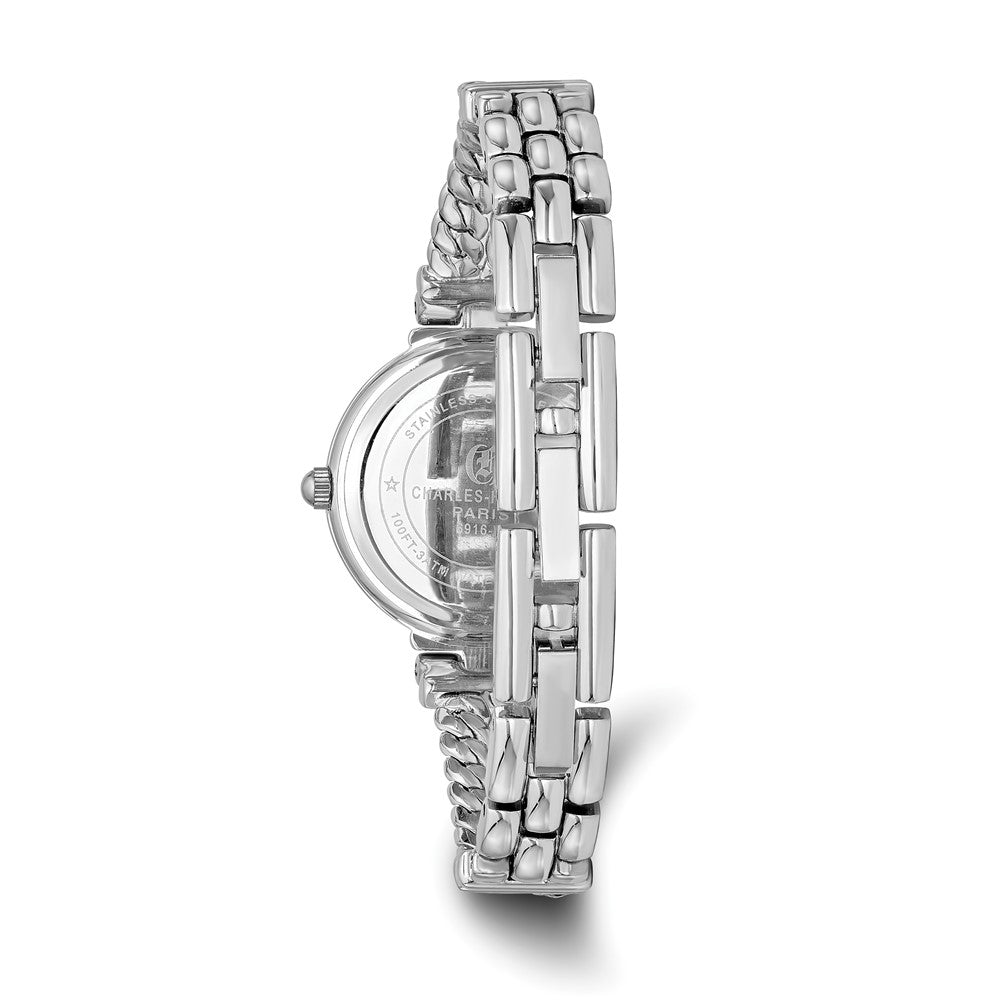 Ladies Charles Hubert Chrome-finish Silver Dial Chain Bracelet Watch