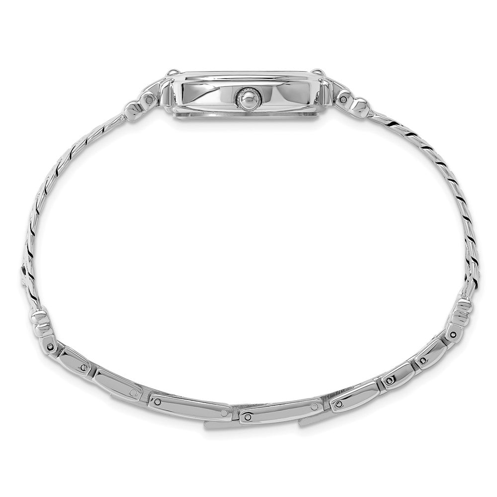 Ladies Charles Hubert Chrome-finish Silver Dial Chain Bracelet Watch