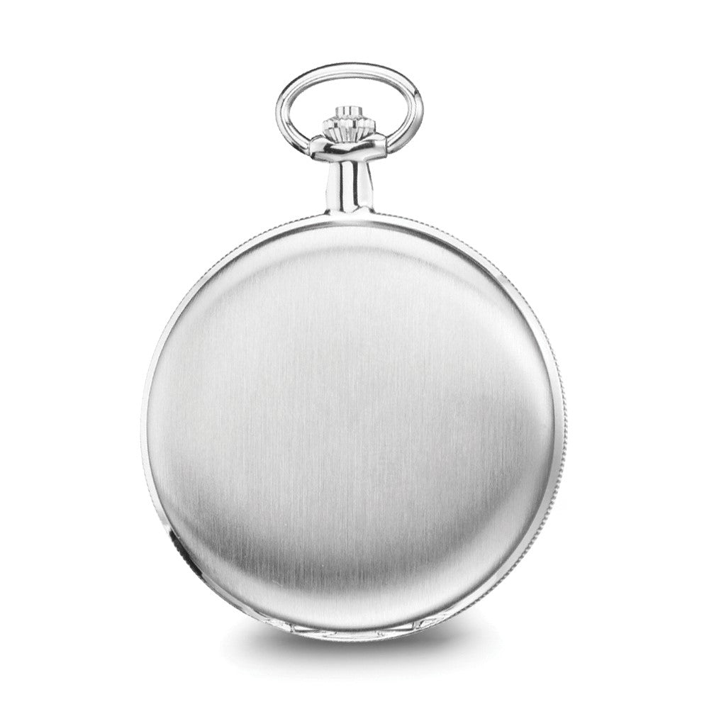 Charles Hubert Satin Stainless Hunter Case White Dial Pocket Watch